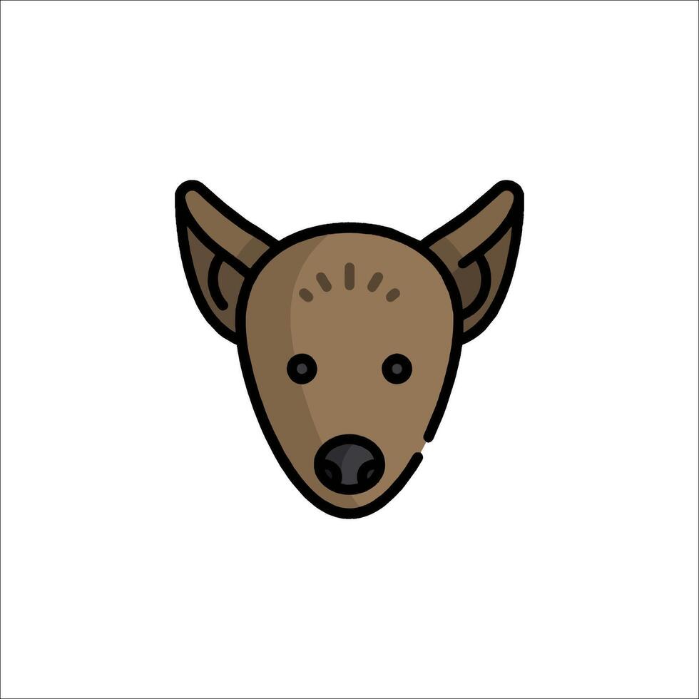 A brown deer head icon on a white background vector