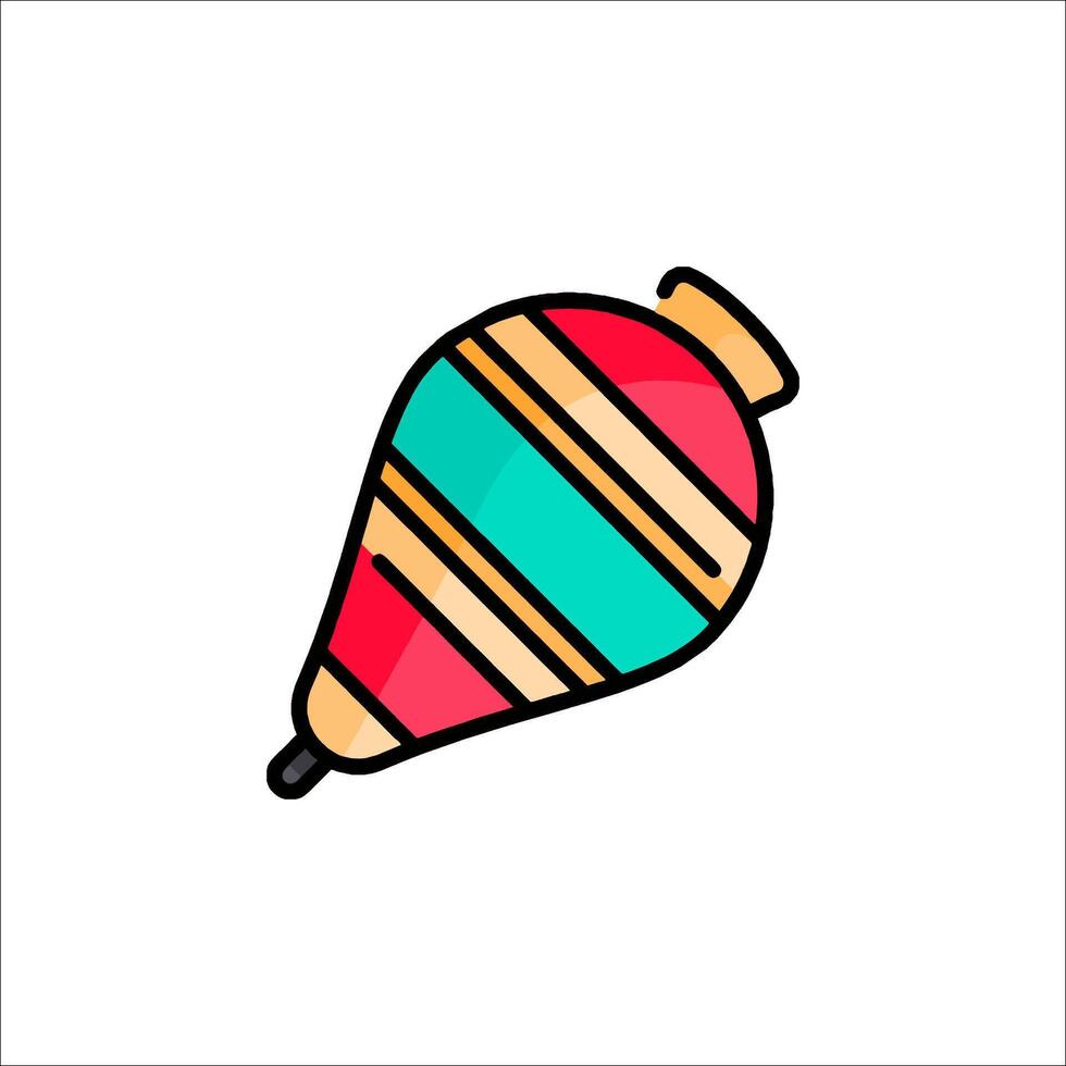A colorful ball with a red, green and blue stripe vector