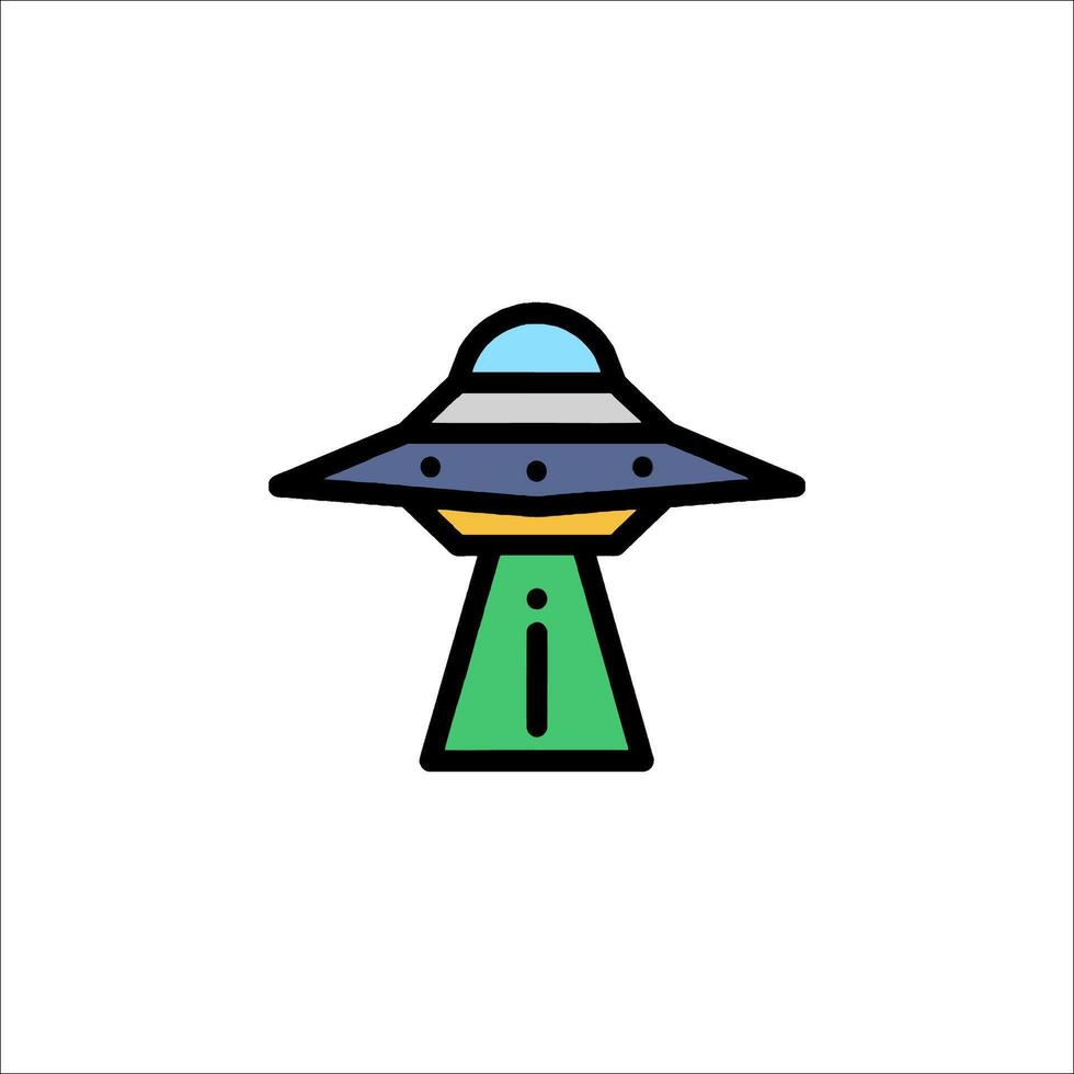 Alien spaceship icon illustration vector
