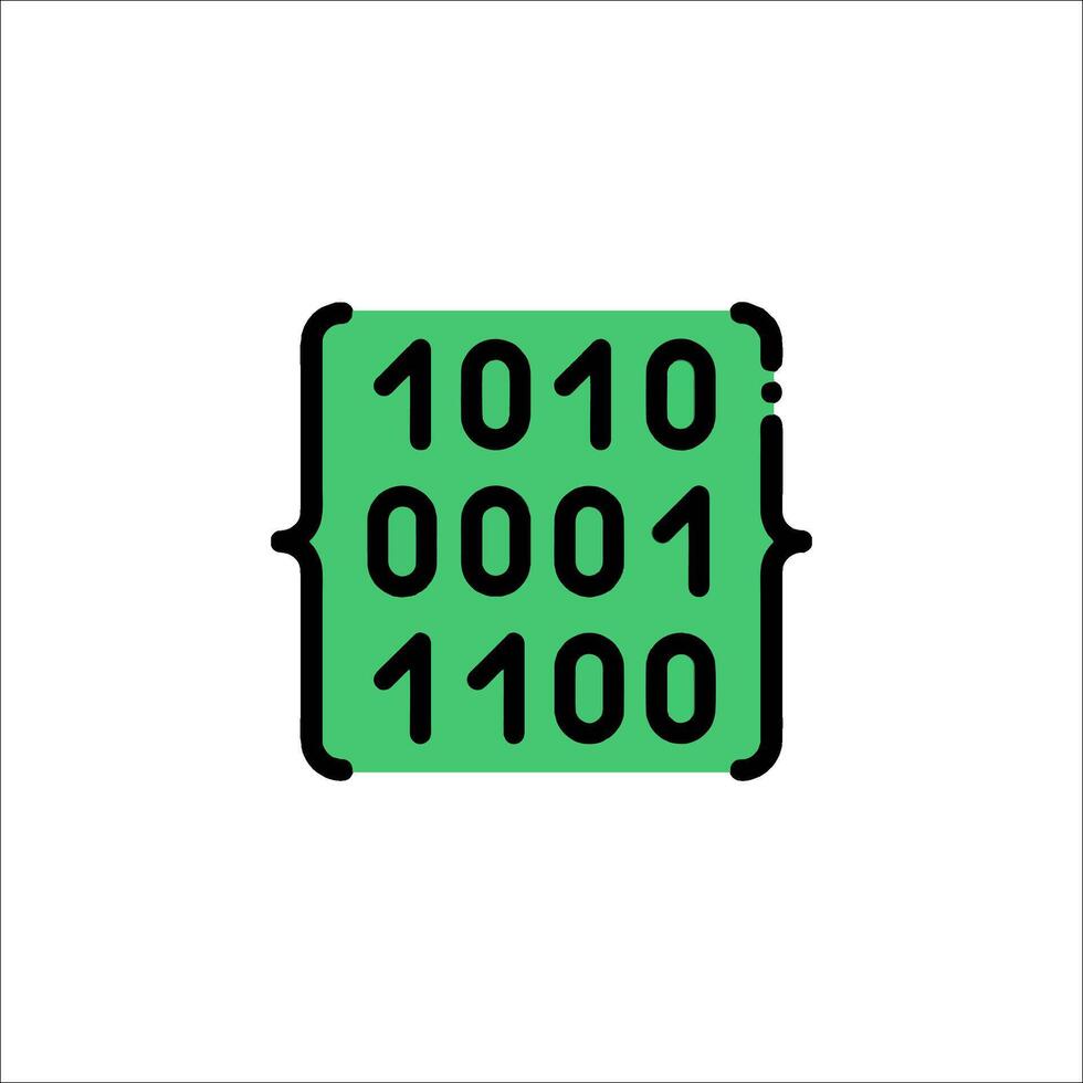 Binary code icon illustration vector