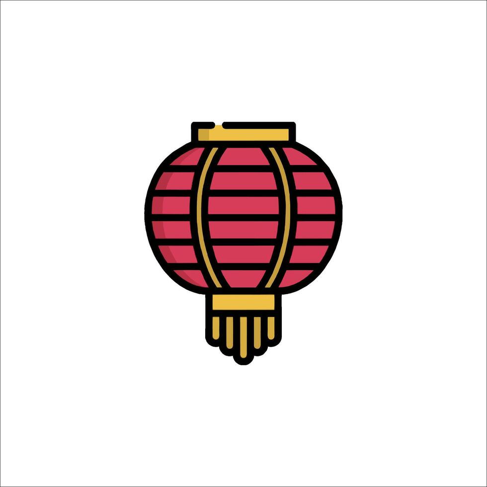 Chinese lantern icon illustration vector