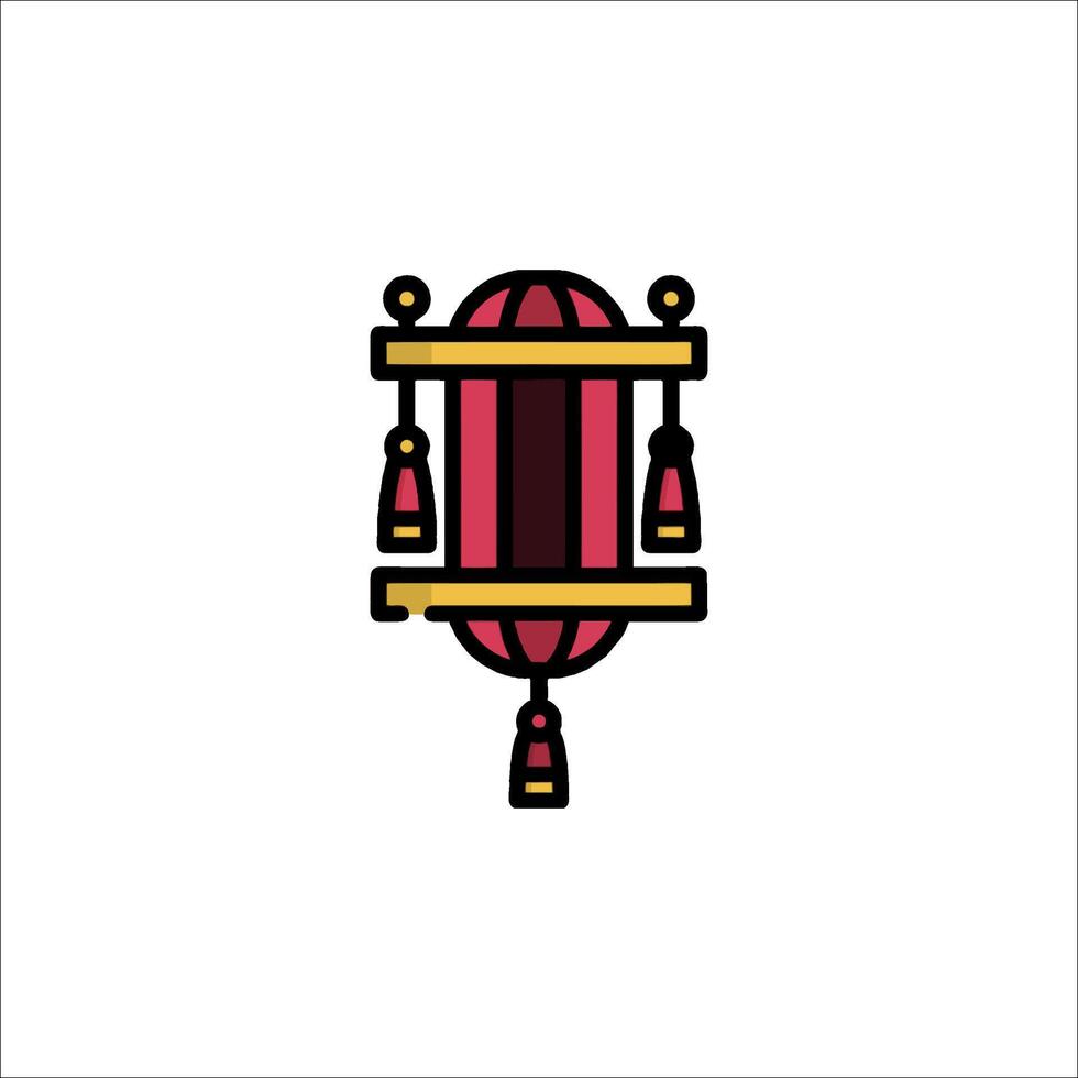 Chinese lantern icon illustration vector