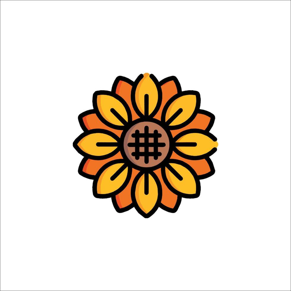 A flower with a hash symbol on it vector