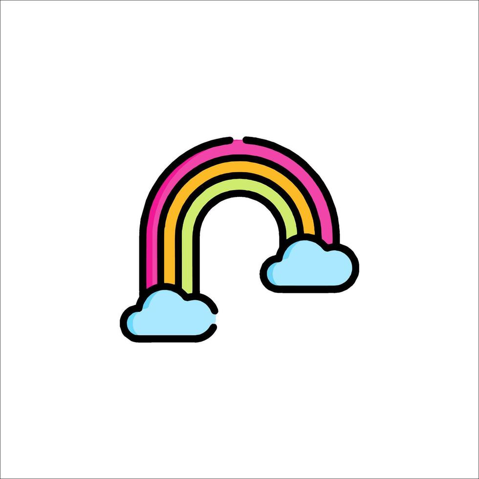 Rainbow icon illustration vector