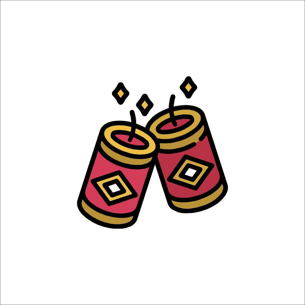 Two cans of beer with gold and red decorations vector