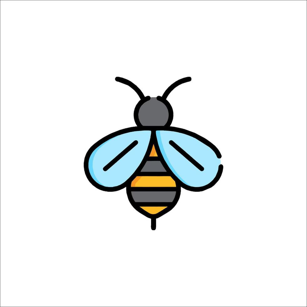 A bee icon on a white background vector