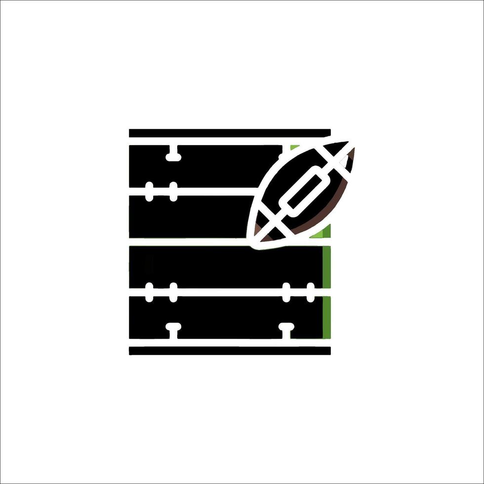 A football field with a ball on it vector