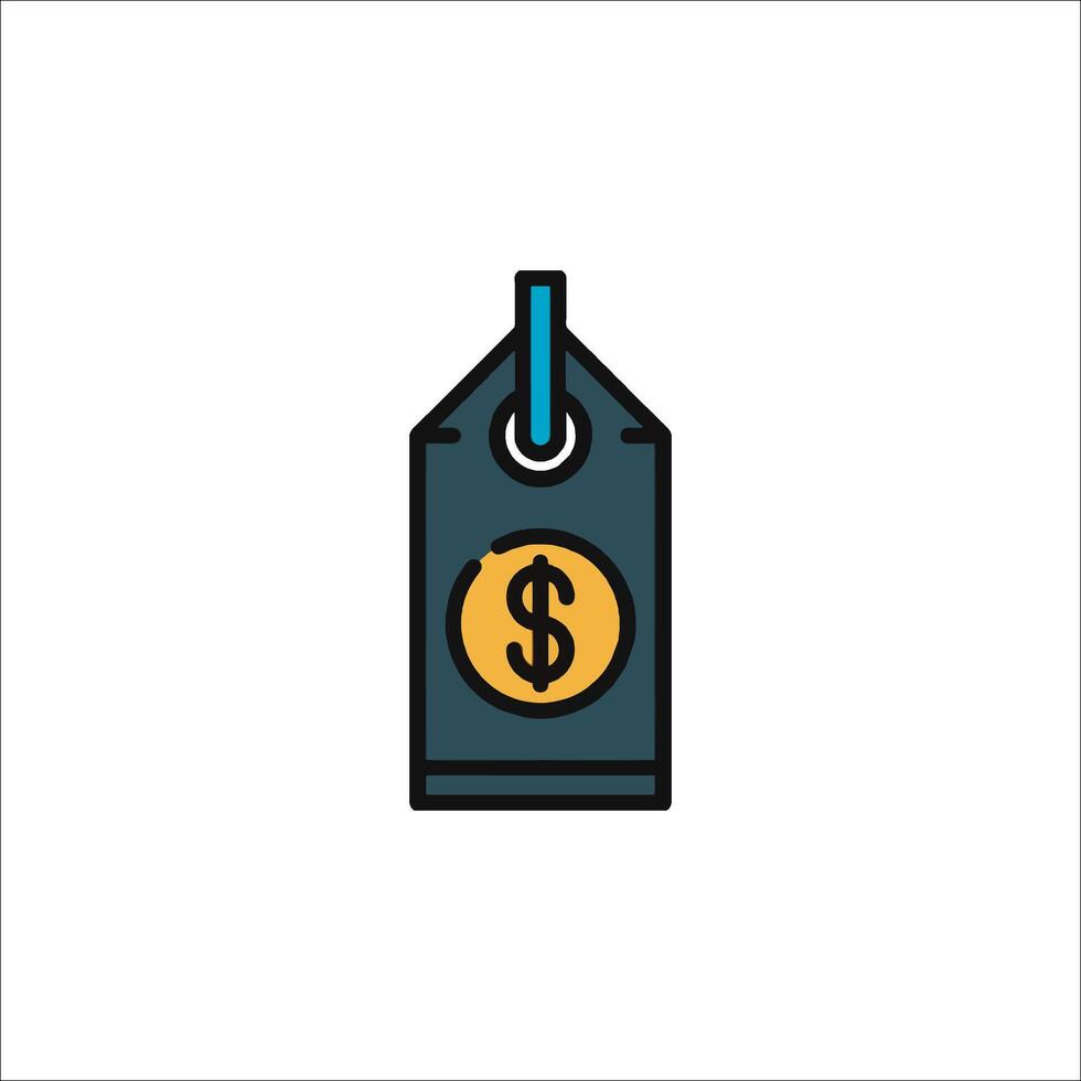 A price tag with a dollar sign on it vector