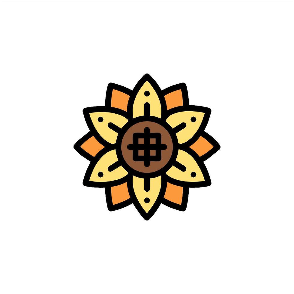 A flower logo with a cross in the center vector