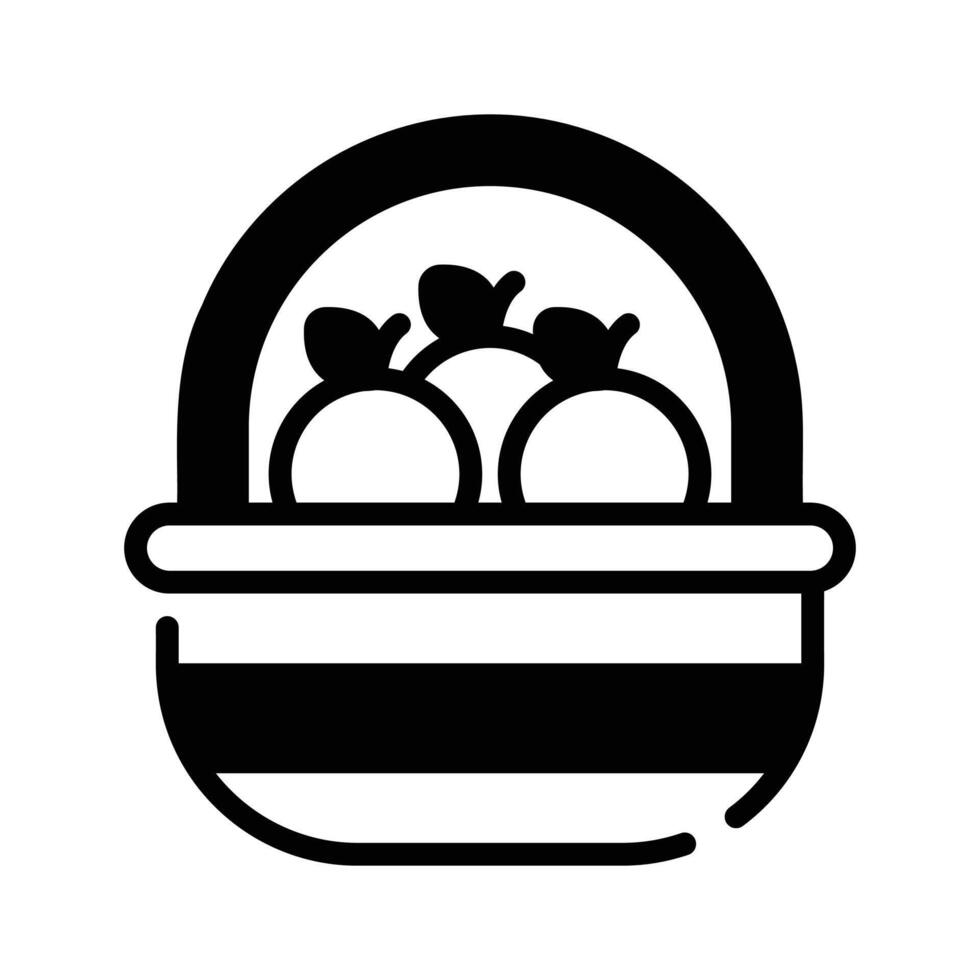 A basket of mandarins symbolizing prosperity and good luck.,. vector