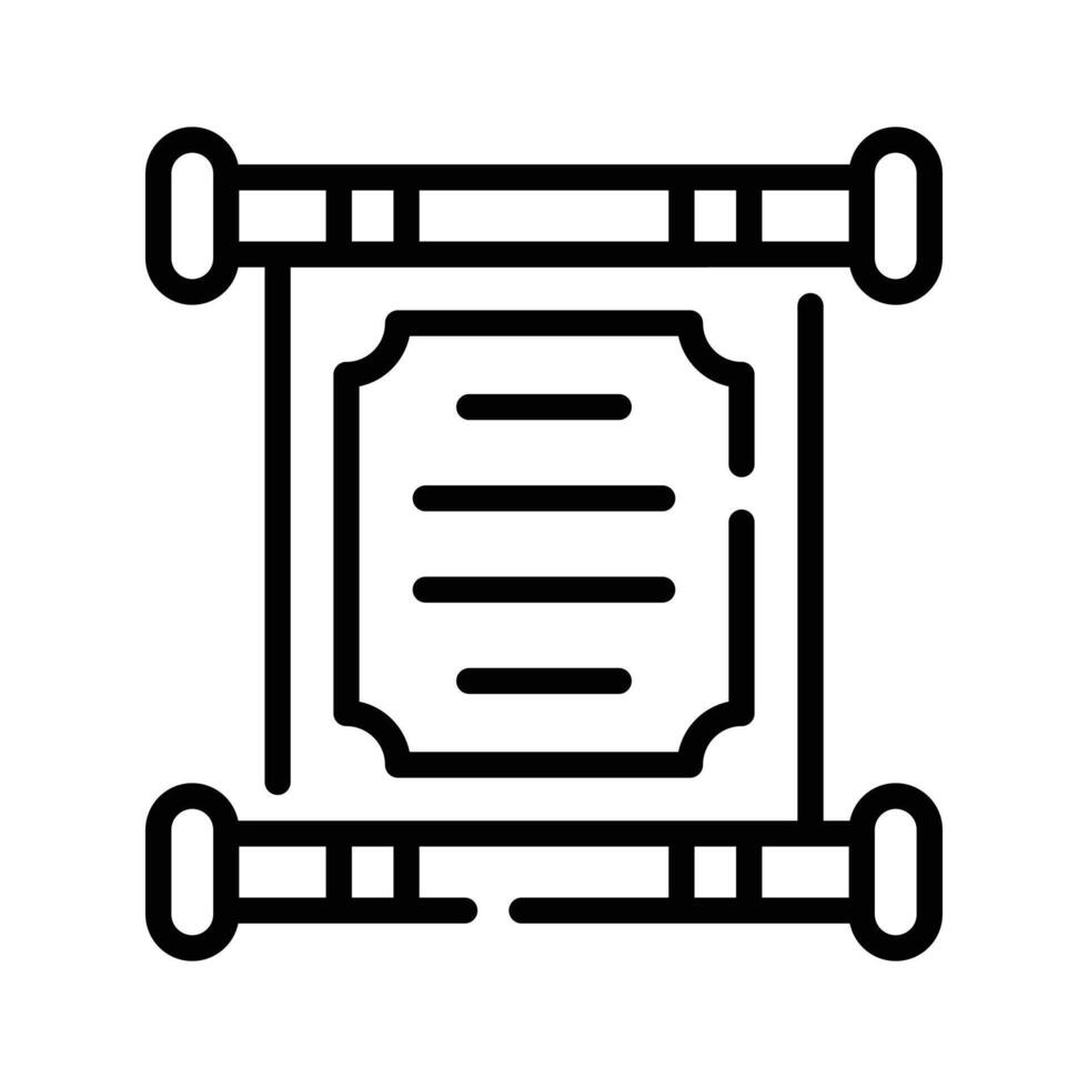 Visually appealing icon of chinese scroll in trendy design style.,. ' vector