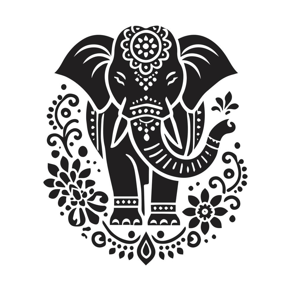 India Elephant A Royal Beast vector