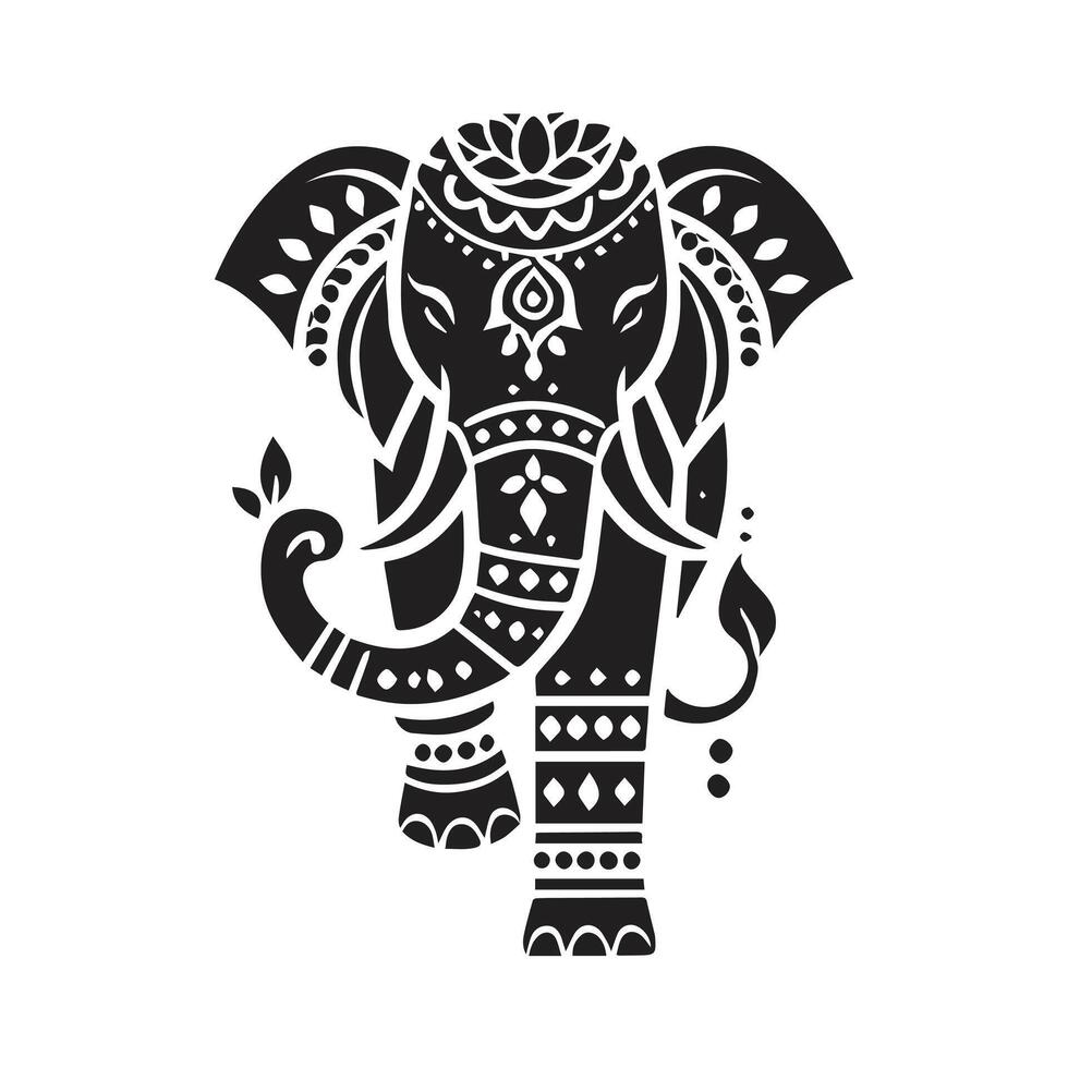 India Elephant Majesty vector
