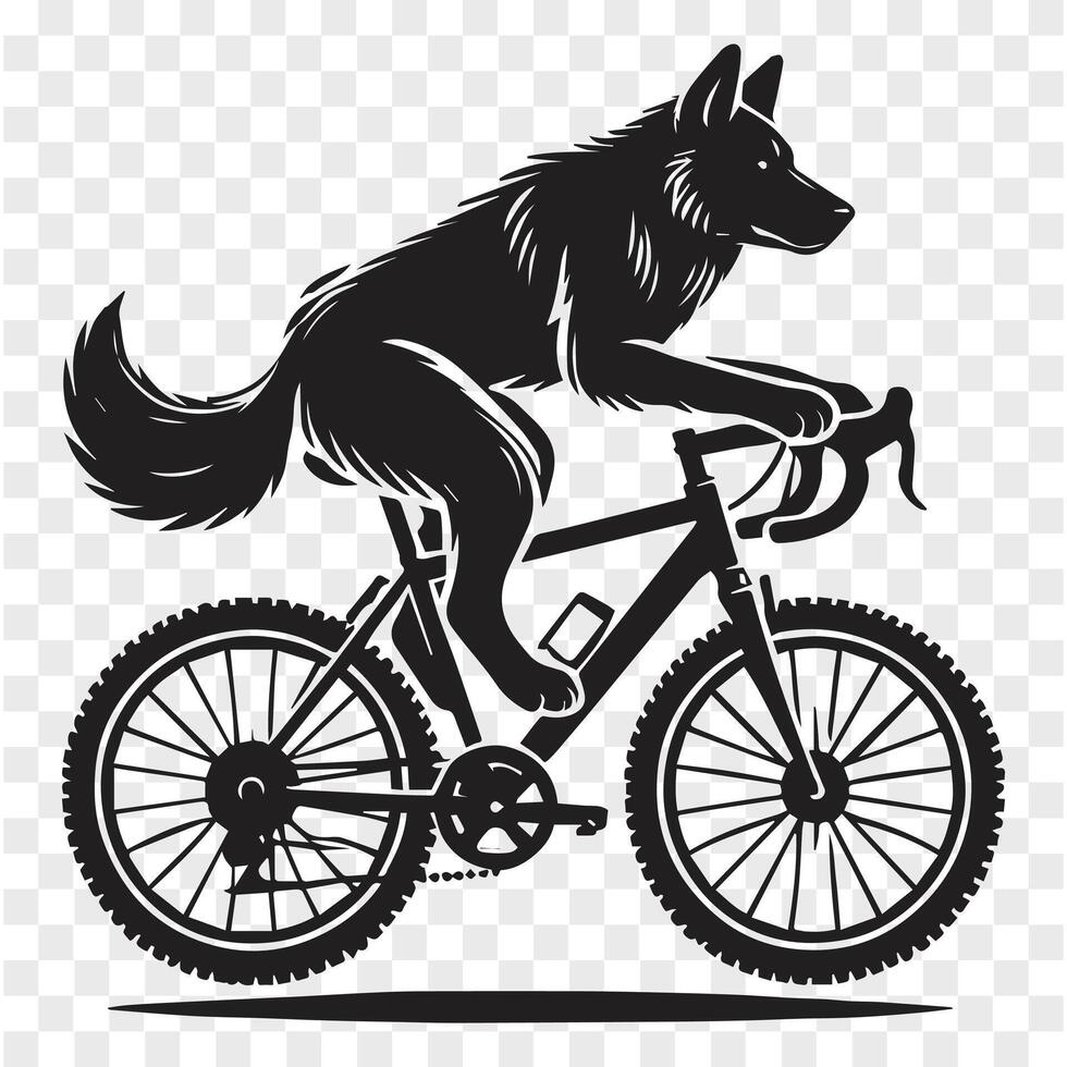Perfect Cyclist Silhouette vector