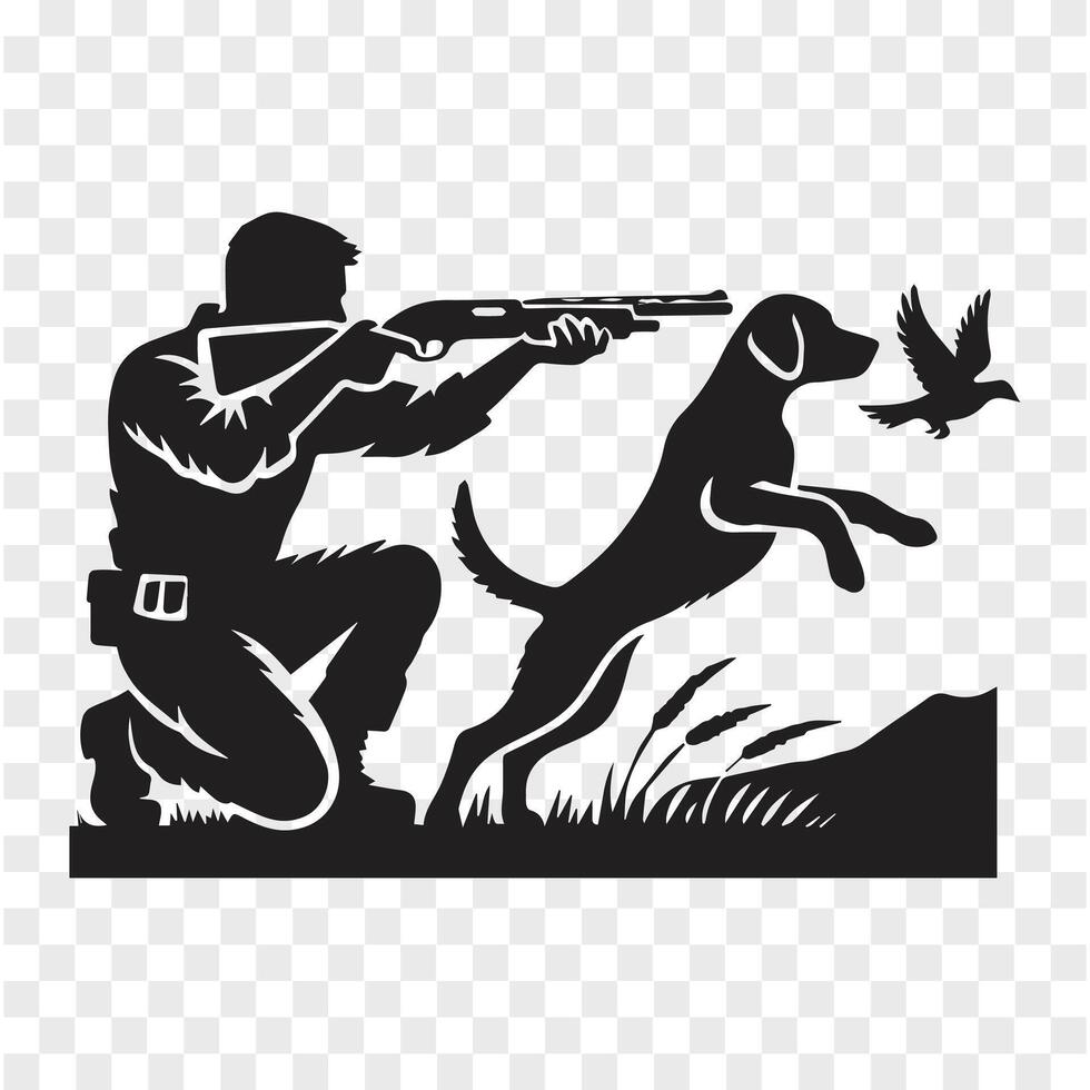 Firing Pup Silhouette of Skill vector