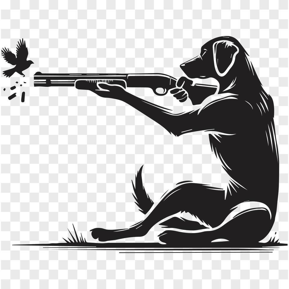 Sharpshooting Pup Silhouette of Force vector