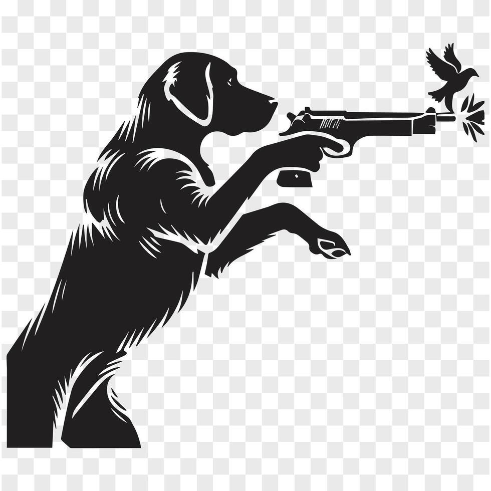The Firing Hound Silhouette Power vector