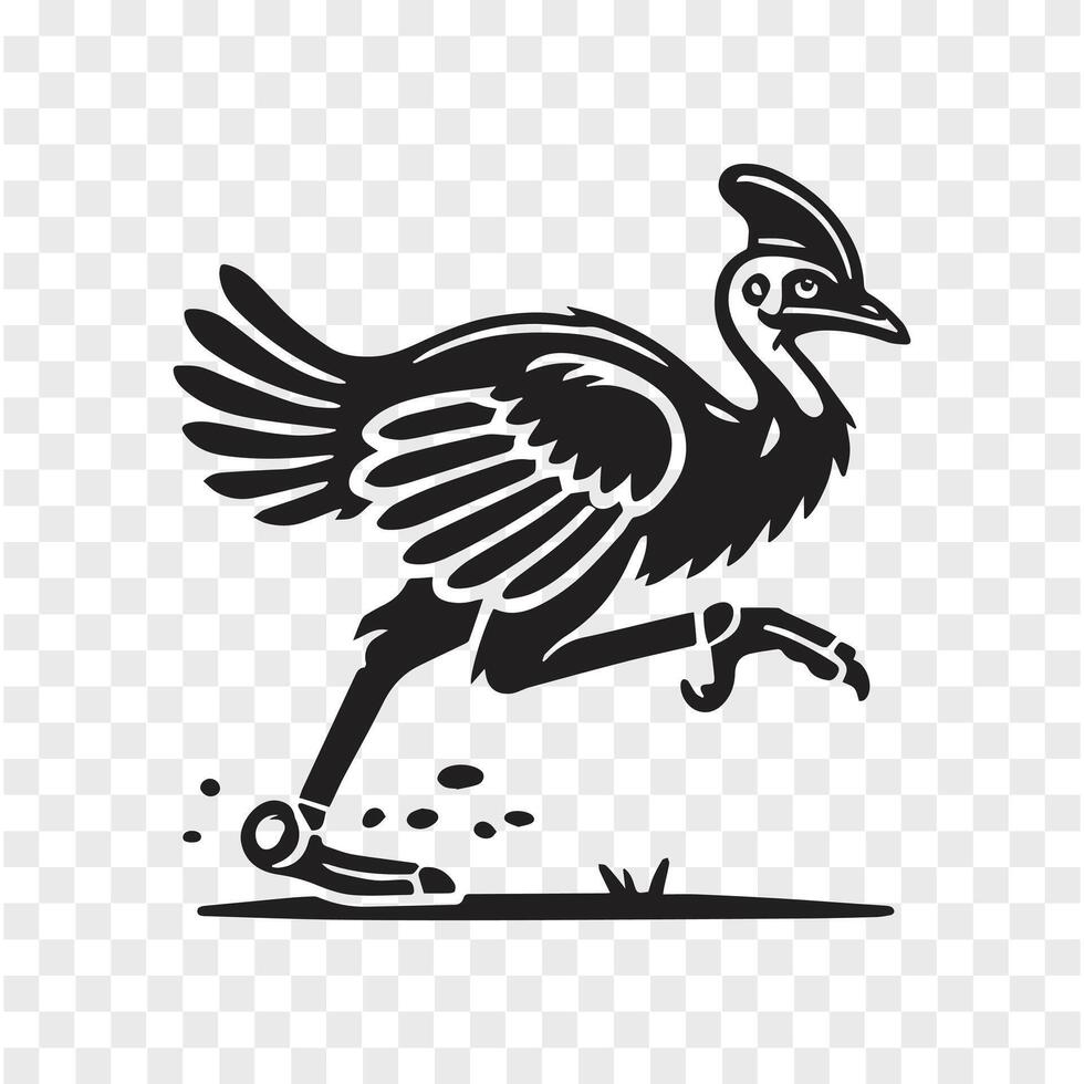 Cassowary Majesty Silhouette of Power vector