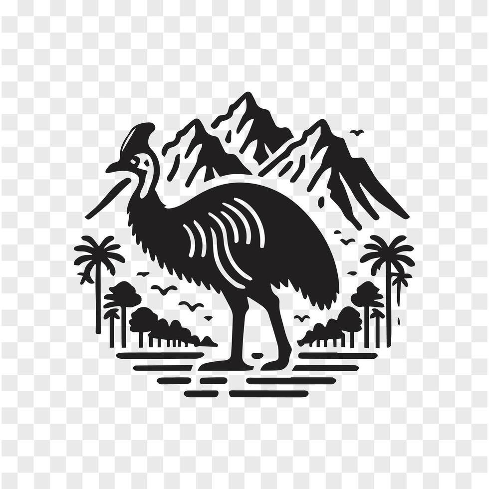 Cassowary Legacy Silhouette Power vector