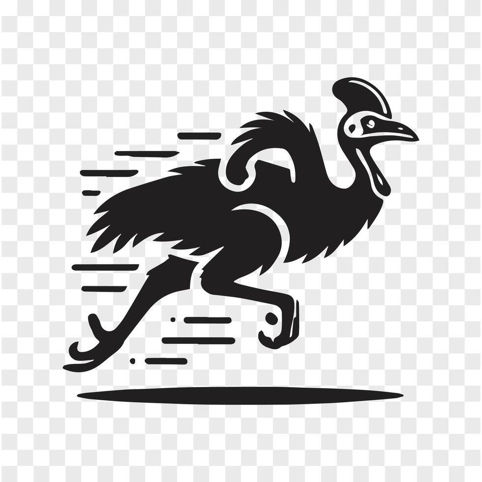 The Great Cassowary Silhouette of Wonder vector