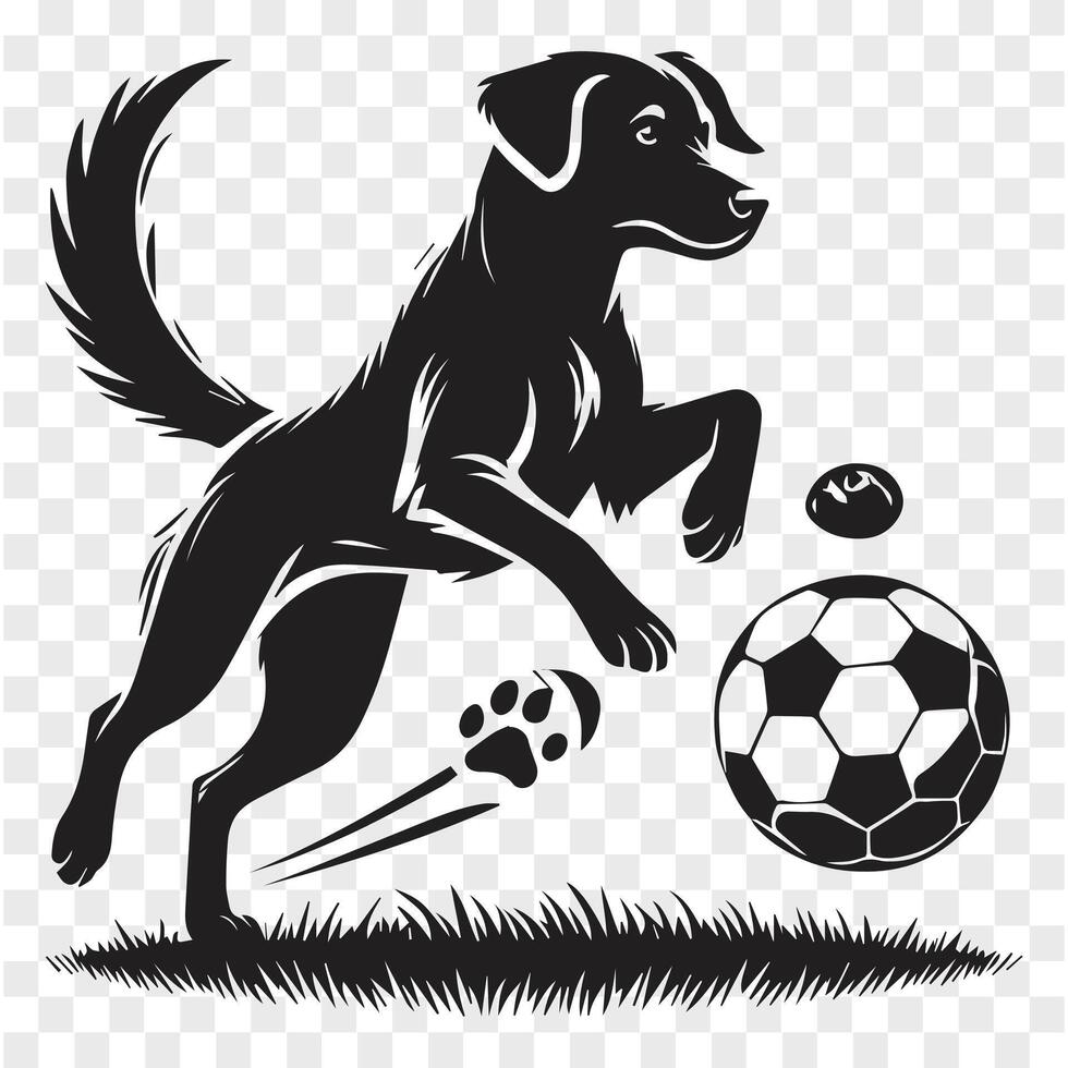 Football Hero Pup Silhouette Power vector