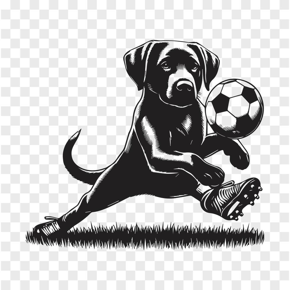 Canine Strikes Silhouette of Power vector