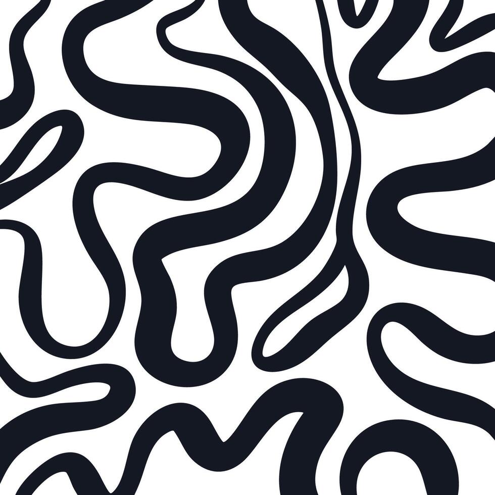 Abstract hand drawn swirly line design background vector