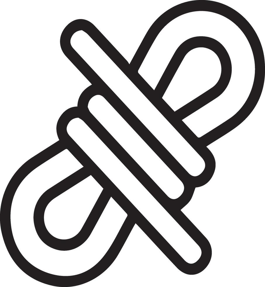 A black and white image of a knot illustration vector