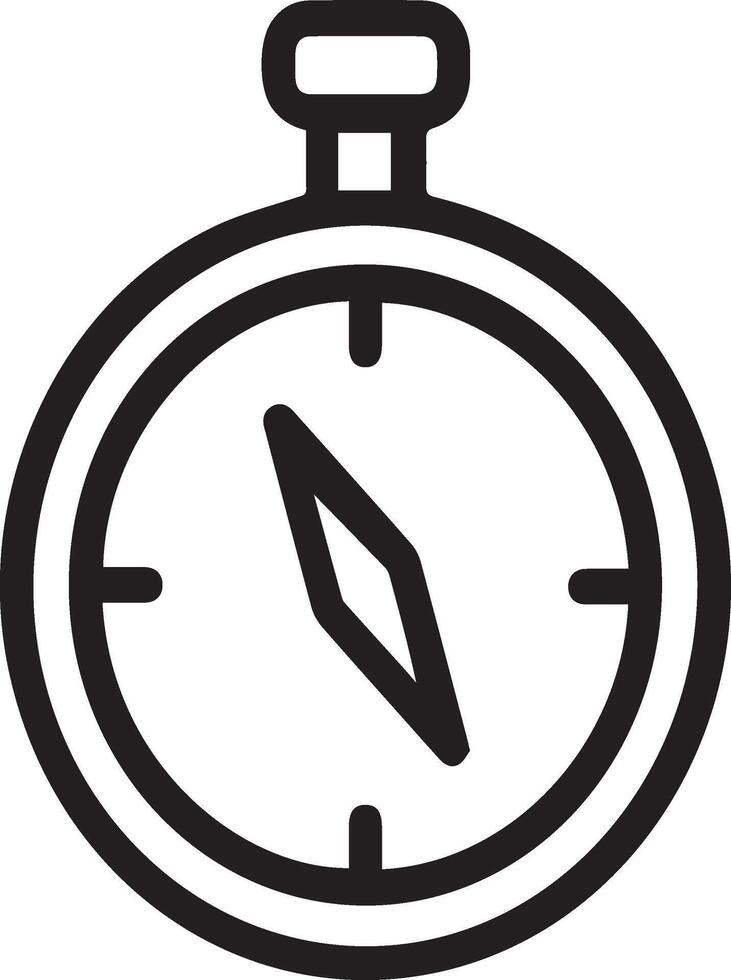 A black and white icon of a compass illustration vector