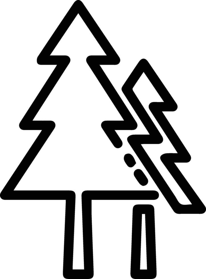 A black and white outline of a tree vector