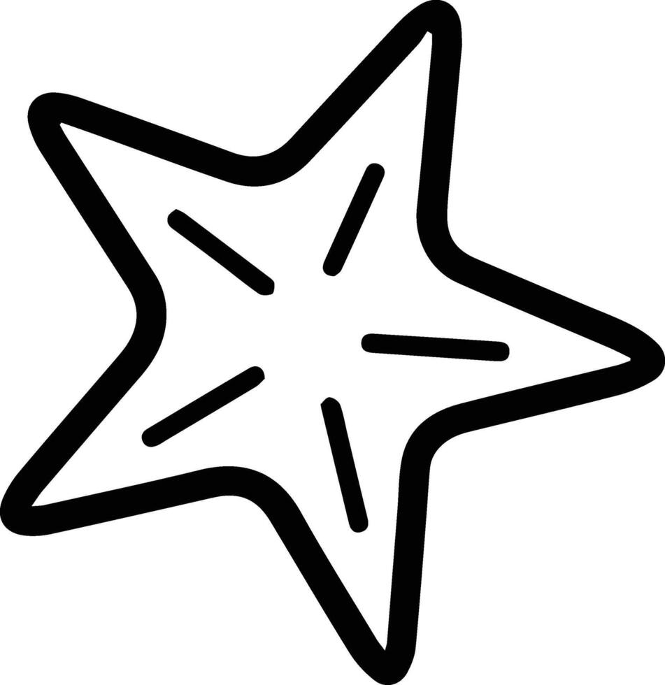 Starfish icon on white background vector