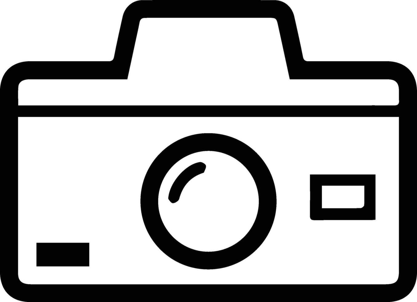A camera icon on a white background vector