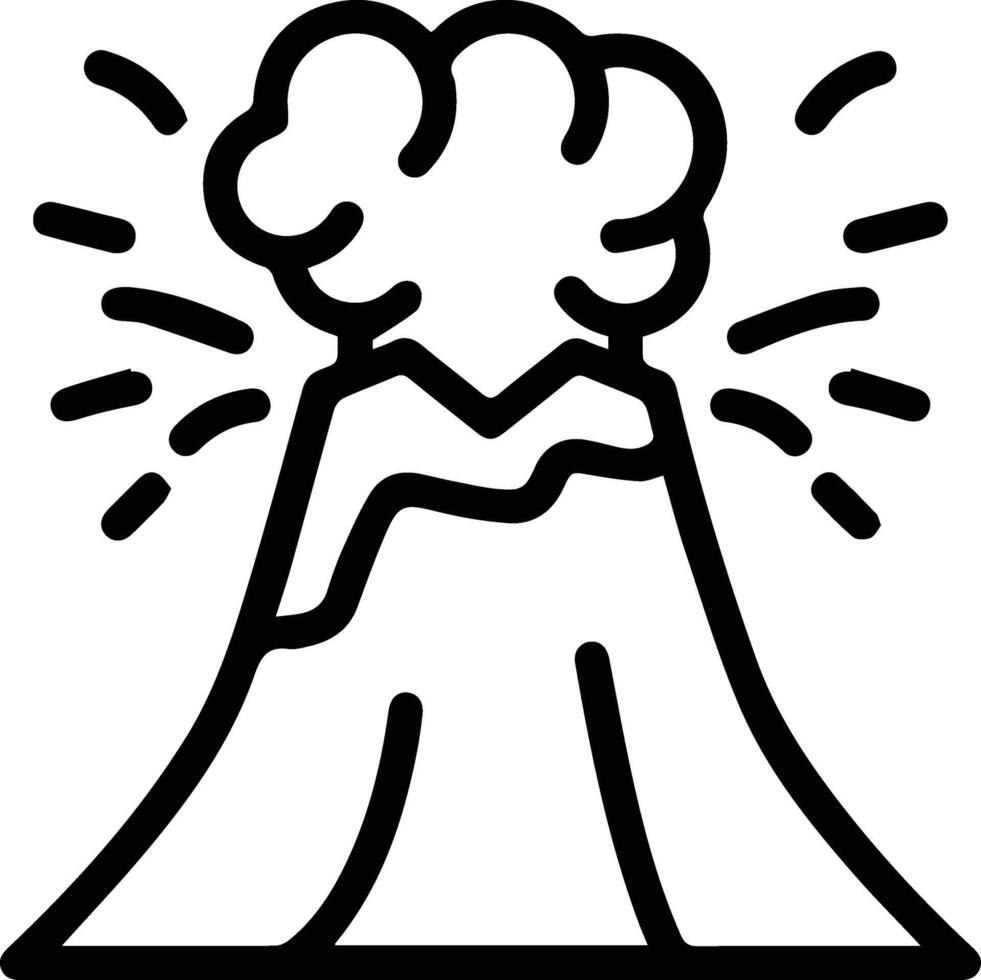 Volcano icon illustration design vector