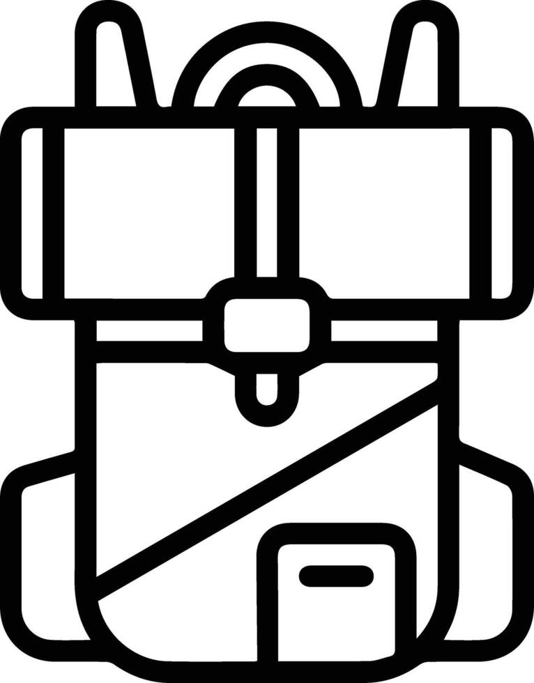 Backpack icon illustration outline design vector