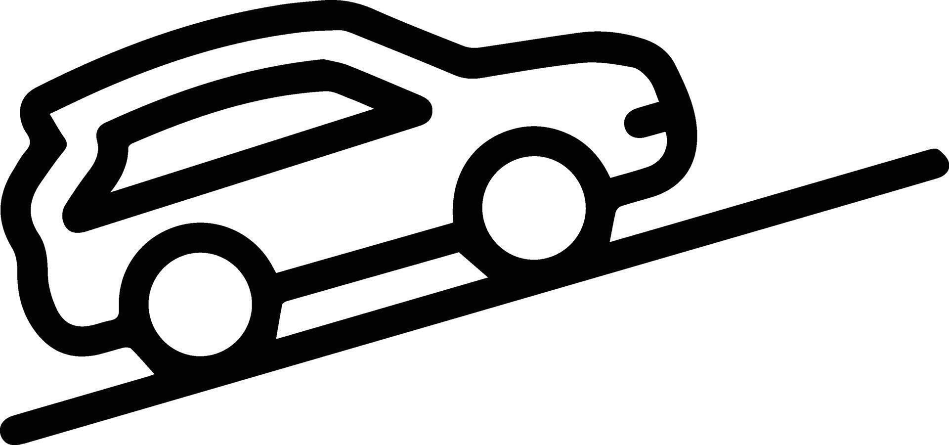 Car on a hill clipart illustration vector