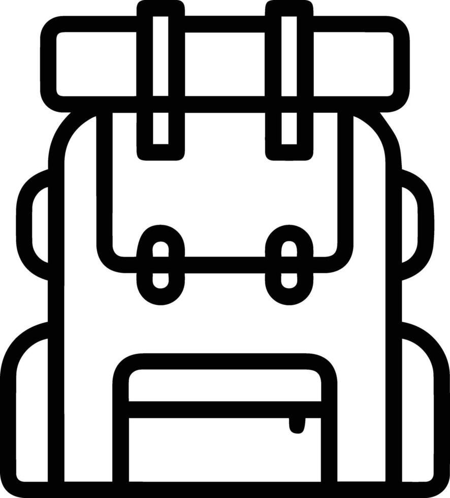 Backpack icon outline design vector