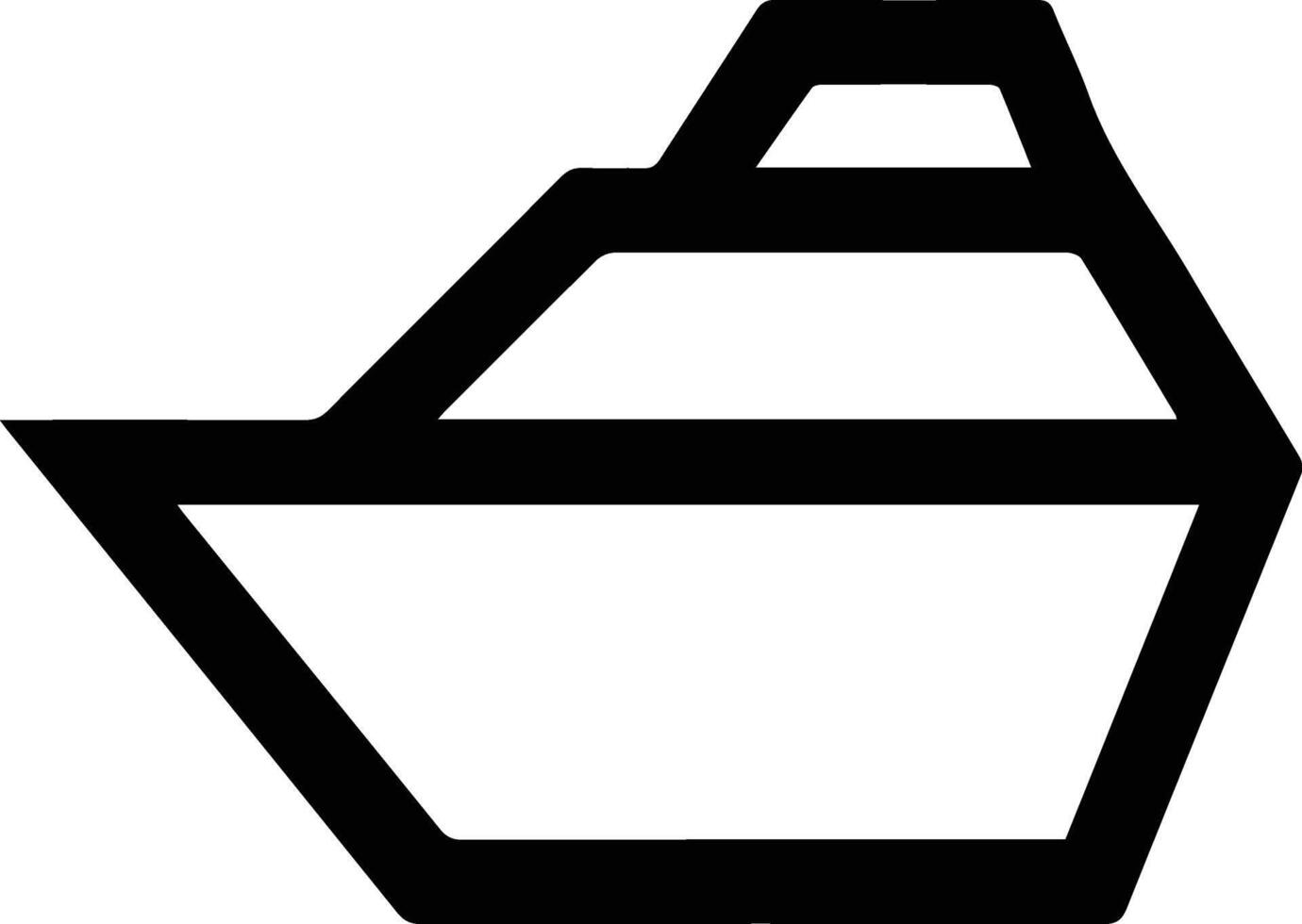 A black and white boat icon vector