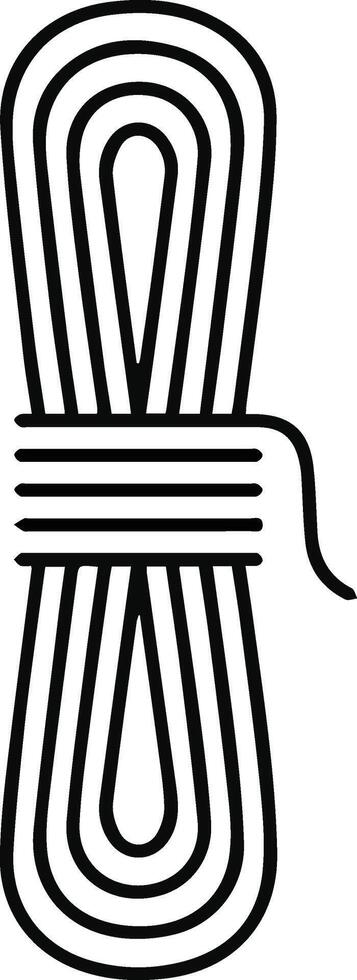 A black and white drawing of a thread vector