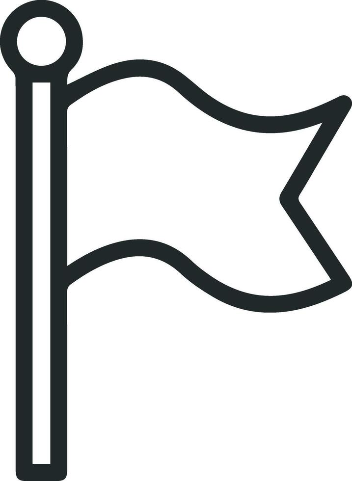 A black and white flag icon on a white background vector