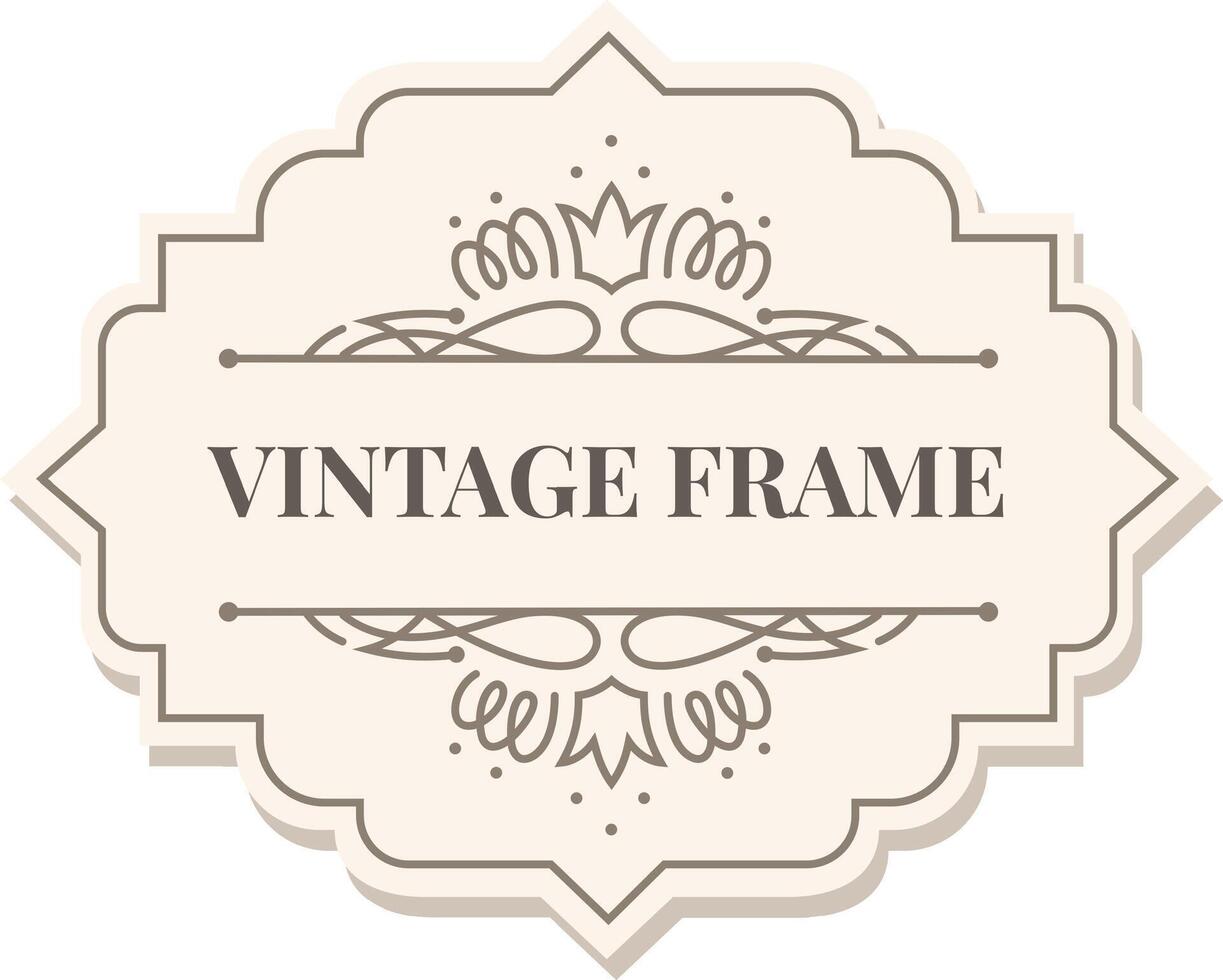 Elegant vintage frame featuring floral ornaments, creating a sophisticated and timeless design, perfect for adding a touch of classic charm to any project vector