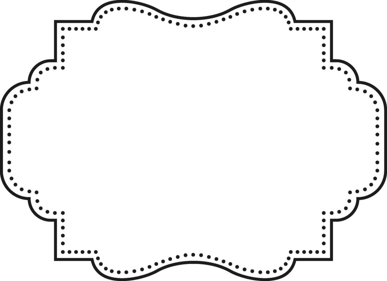 Decorative frame with dotted border creating elegant design, ideal for adding a touch of sophistication to various projects, providing a stylish and customizable element for visual enhancement vector