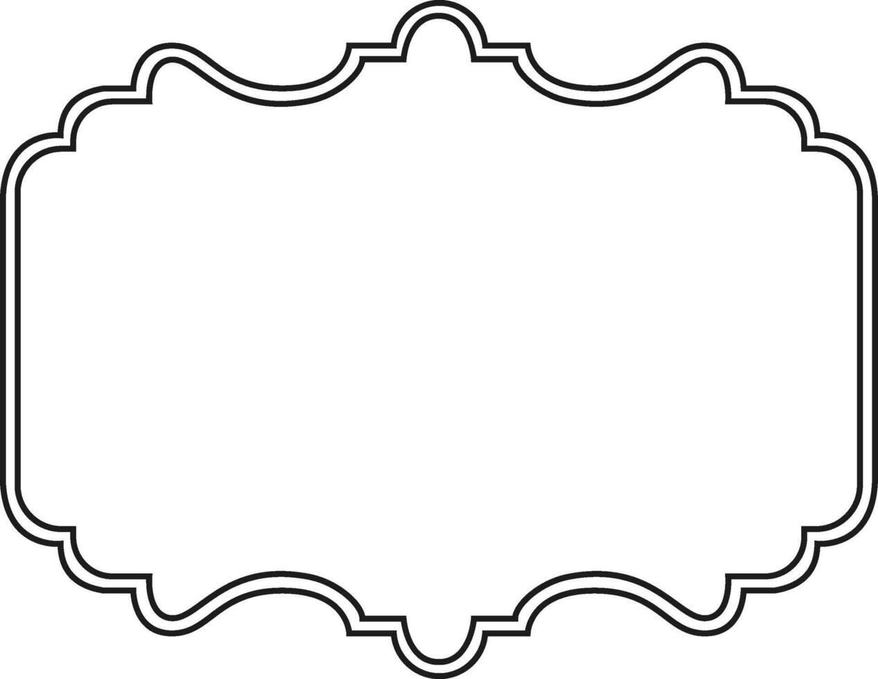 This elegant black wavy frame adds a touch of sophistication, perfect for certificates, invitations, or any design requiring a refined border vector
