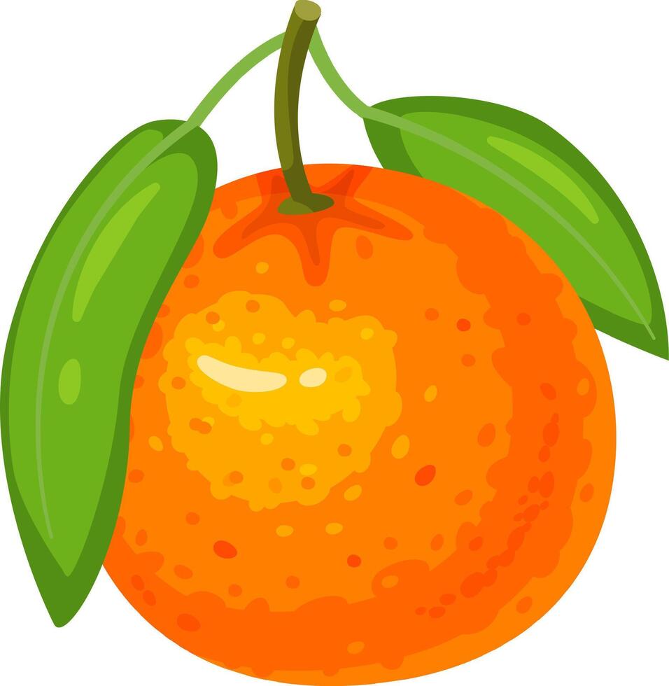 Ripe orange fruit hanging on a tree branch with lush green leaves, showcasing its vibrant color and natural beauty, perfect for healthy eating and refreshing juice concepts vector