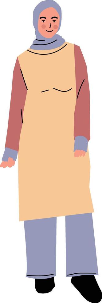 Illustration of Hijab Women Fashion vector
