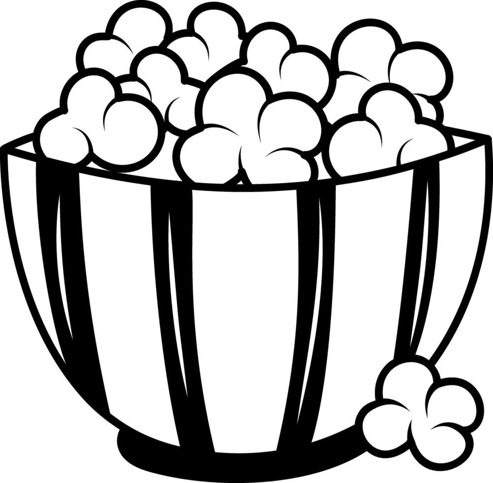 A drawing style icon of popcorn bucket vector
