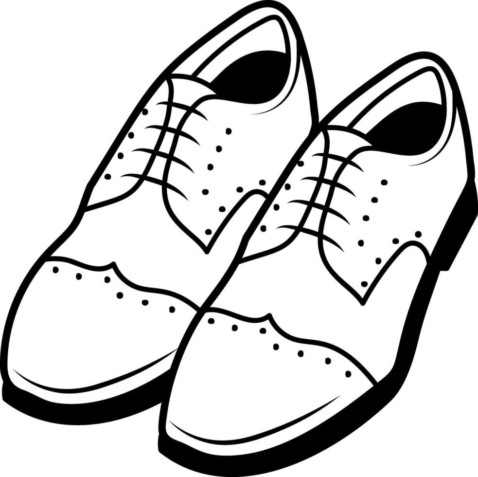 Formal shoes icon in drawing style vector