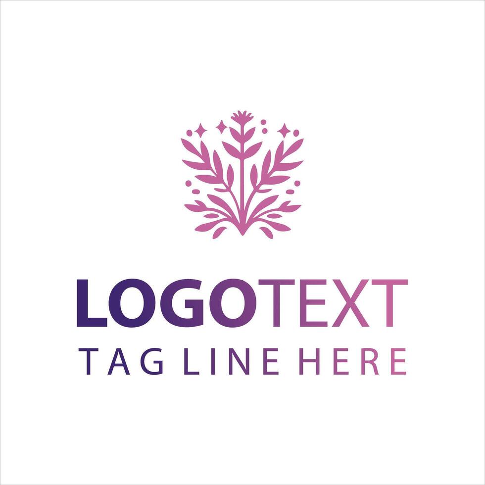 Fresh Blossom Breeze Aromatic Flower Logo vector
