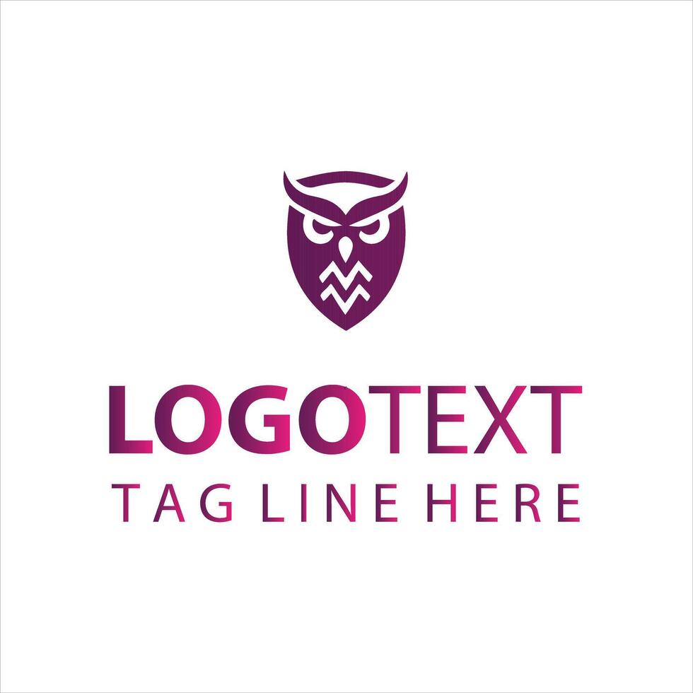 Guardian of the Stars Owl Shield logo vector