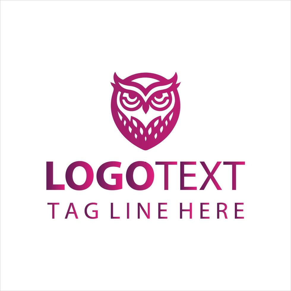 Silent Winged Guardian owl sheild logo vector