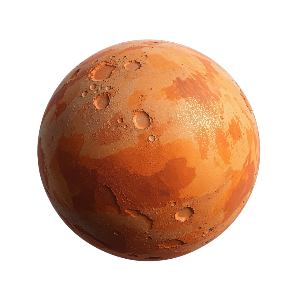 A planet with orange and brown colors png